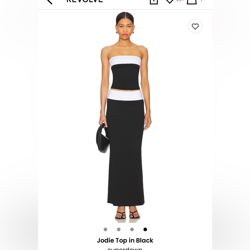 Superdown Black Maxi Pencil Skirt with Slit